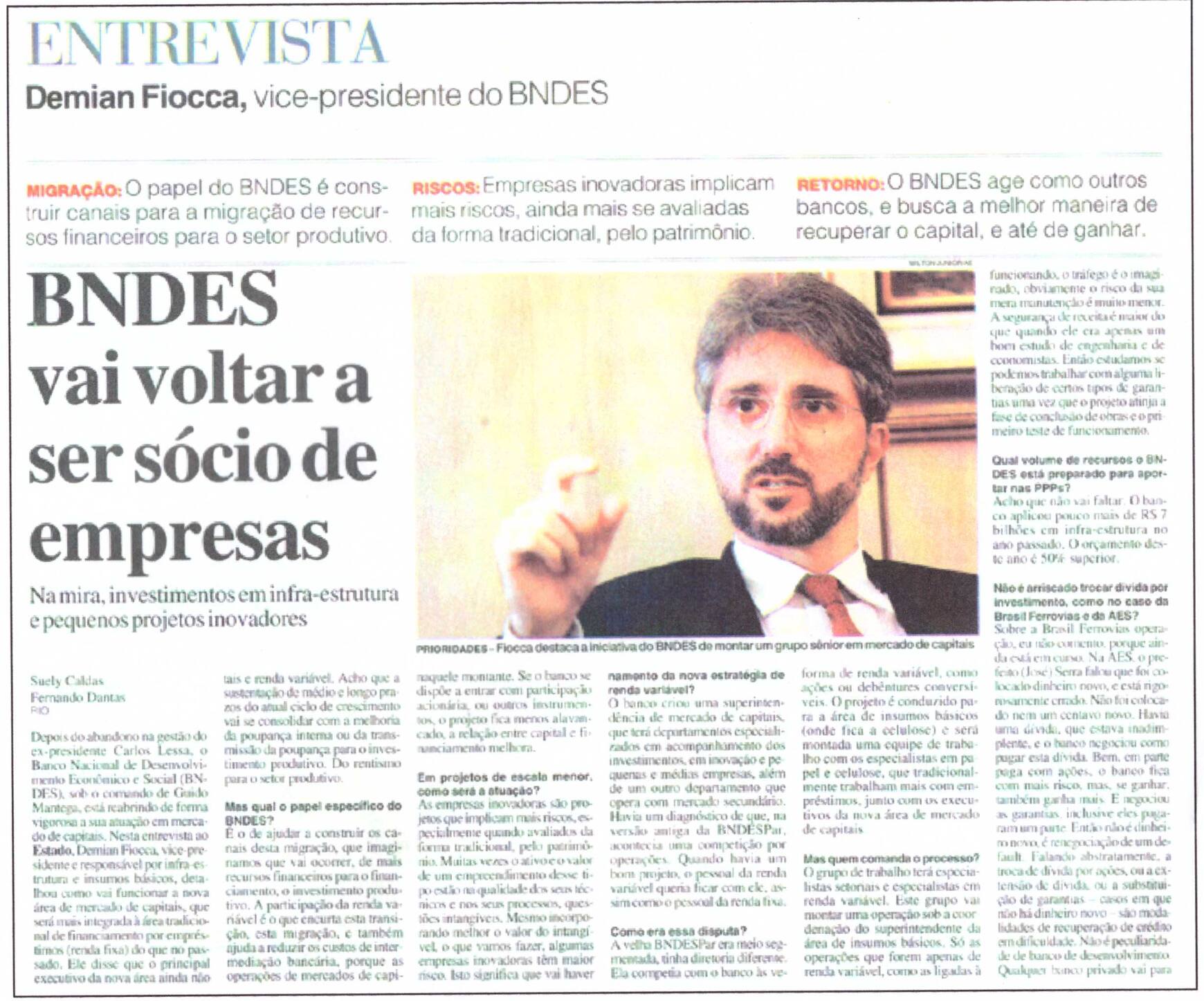 Demian Fiocca Valor Econômico